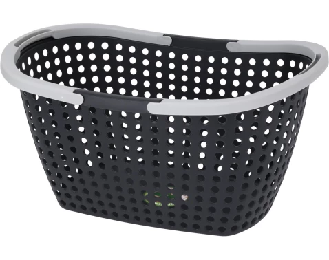 Nákupní košík 15 l, černý, recyklovaný plast