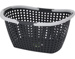 Nákupní košík 15 l, černý, recyklovaný plast