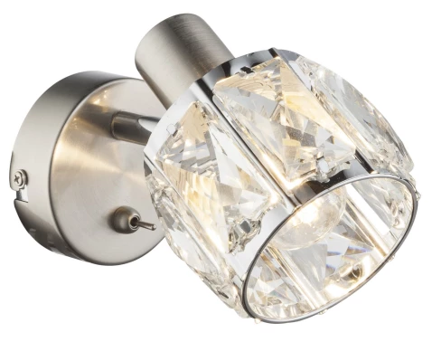 Nástěnná lampa Kris, skleněný křišťál