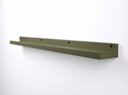 Nástěnná police na obrazy FOTOPLANK 120 cm, olivová