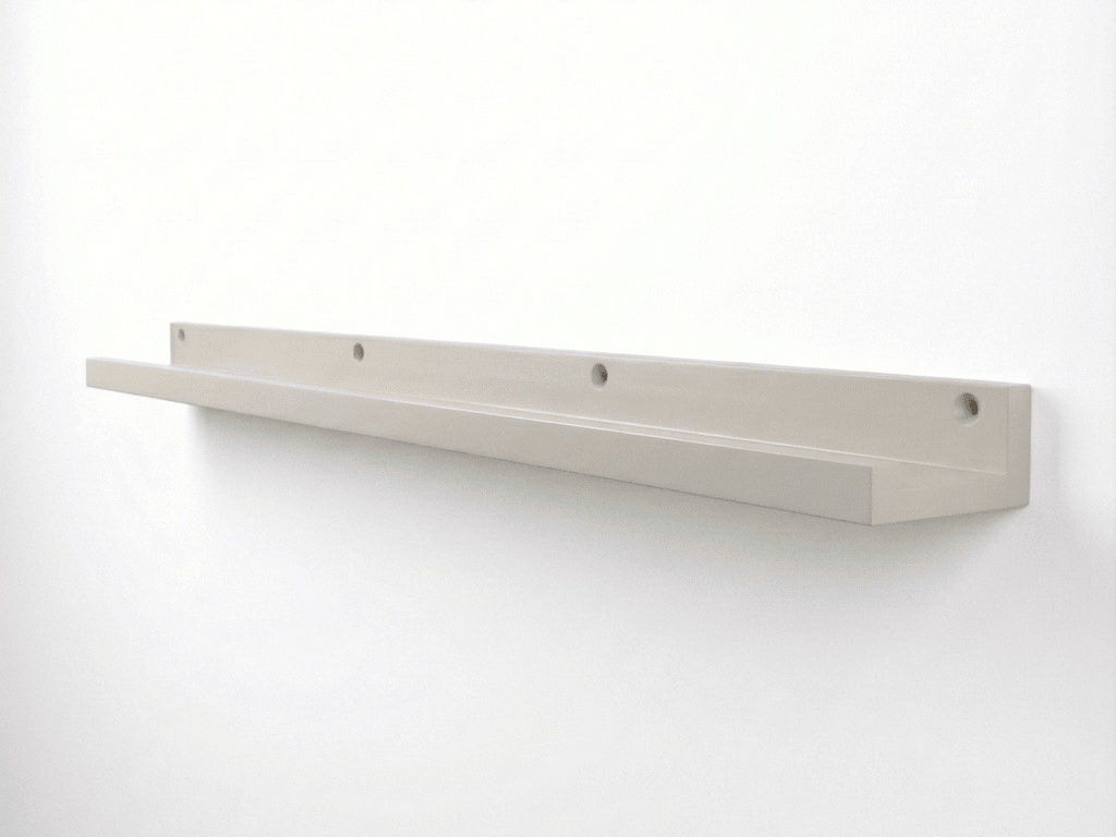 Nástěnná police na obrazy FOTOPLANK 120 cm, krémová