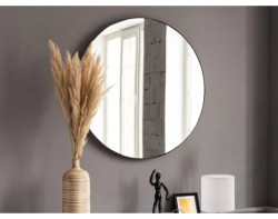 Nástěnné zrcadlo Esra 50 cm, černé