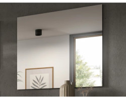 Nástěnné zrcadlo na šedém panelu Cano, 80x73 cm