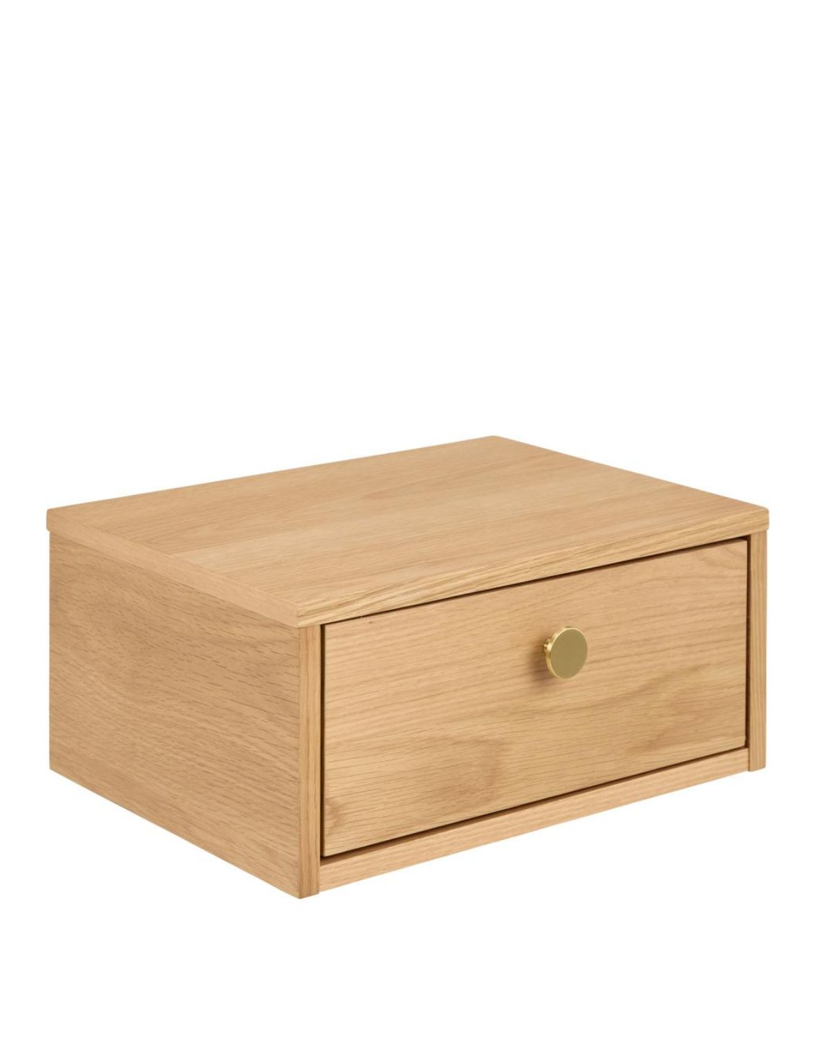 Nástěnný noční stolek Monfort, přírodní dub, se zásuvkou (10858)