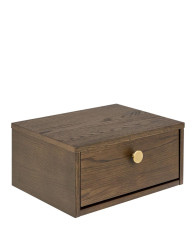 Nástěnný noční stolek Monfort, tmavý dub, se zásuvkou (10859)