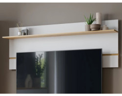 Nástěnný panel s policí Foggia 188 cm, dub artisan/bílá