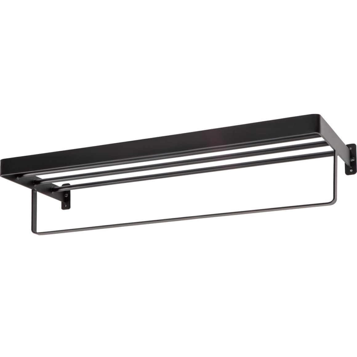 Nástěnný věšák na ručníky HANDY 60x22 cm, černý