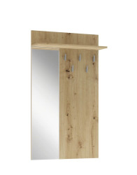 Nástěnný věšák se zrcadlem Lima PR-1, dub artisan