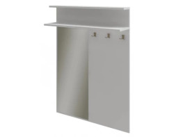 Nástěnný věšákový panel se zrcadlem Atik, bílý