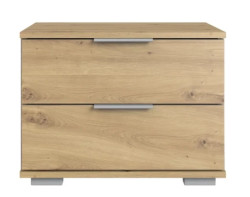 Noční stolek Easy Plus, 2 zásuvky, dub artisan