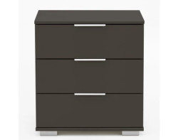 Noční stolek Easy Plus, 3 zásuvky, grafit