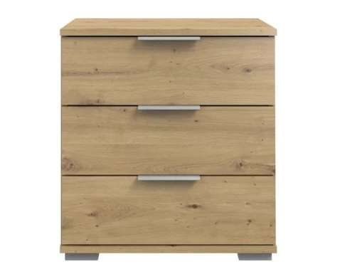 Noční stolek Easy Plus, 3 zásuvky, dub artisan