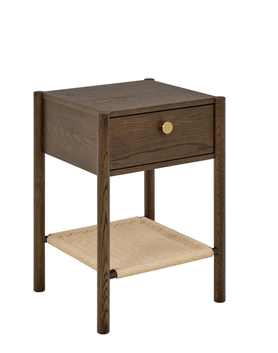 Noční stolek Monfort, tmavý dub, se zásuvkou (10857)