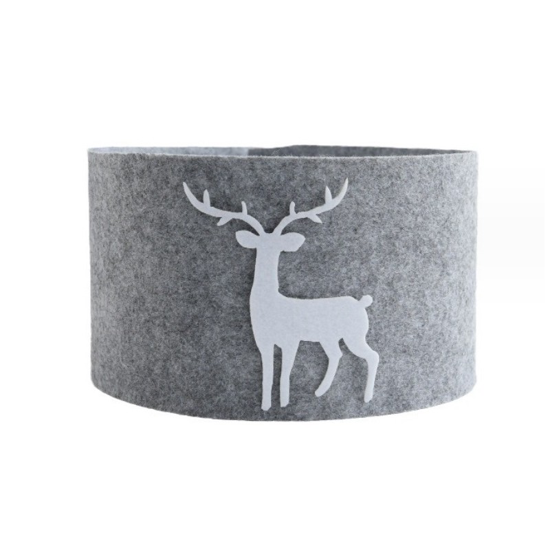 Obal na vánoční stromek DEERBOX se sobem, šedý