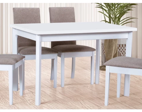 Obdélný jídelní stůl Maxim 120x80 cm, bělená borovice/bílý