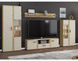 Obývací stěna Kanada, dub artisan/kašmírová béžová