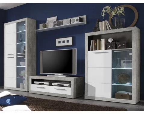 Obývací stěna Stone, s osvětlením