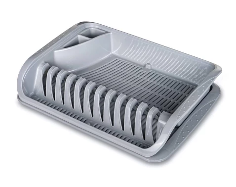 Odkapávač na nádobí 39,5x29,5 cm, šedý