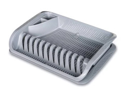 Odkapávač na nádobí 39,5x29,5 cm, šedý