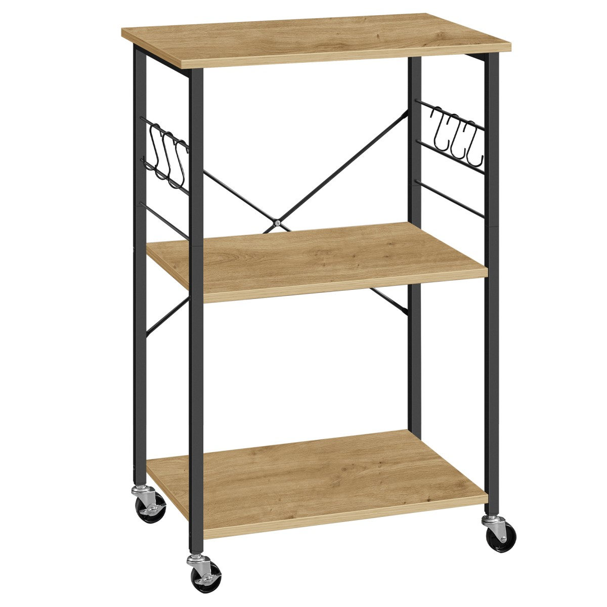 Odkládací stolek na kolečkách se 3 policemi TAYLOR ARTISAN 60x40 cm