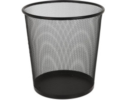Odpadkový koš na papír 28 cm, černý kov