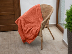 Oranžová deka HYGGE z mikrovlákna 160 x 200 cm