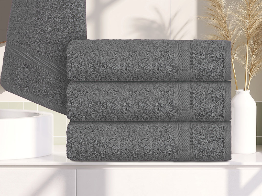 Osuška CLARYSSE ELEGANCE 70x140 cm šedá, 100% bavlna