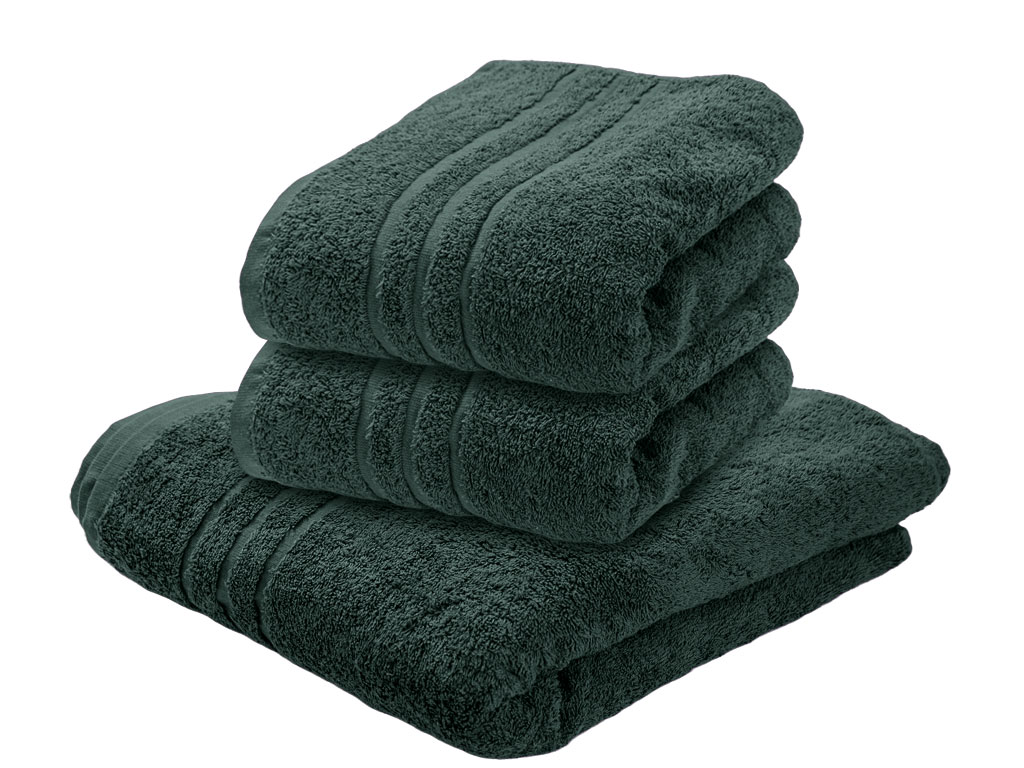 Osuška Comfort 70 x 140 cm tmavě zelená, 100% bavlna