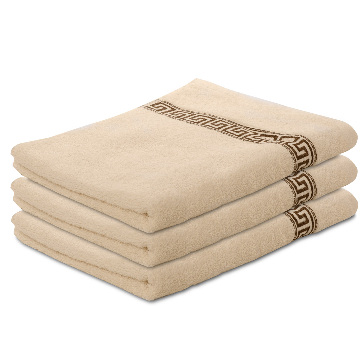 Osuška GREEK 70x130 cm krémová, 100% bavlna