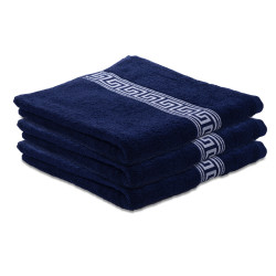Osuška GREEK 70x130 cm tmavě modrá, 100% bavlna
