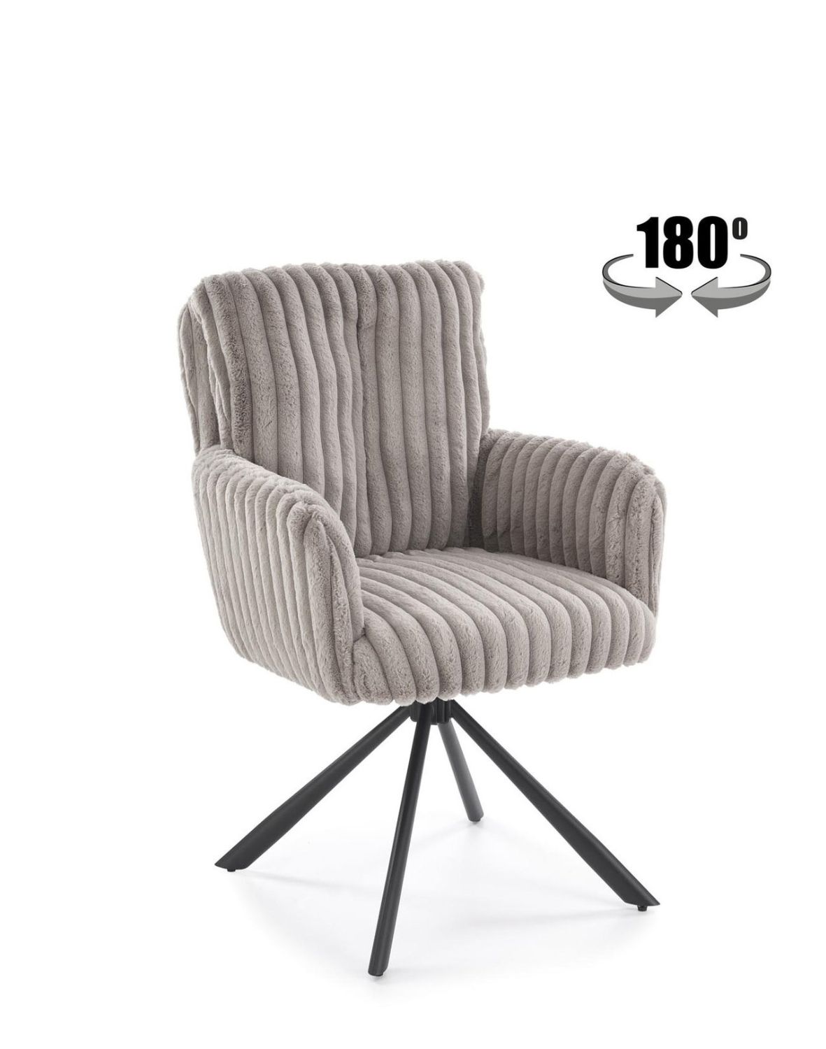 Otočná jídelní židle K572, šedá