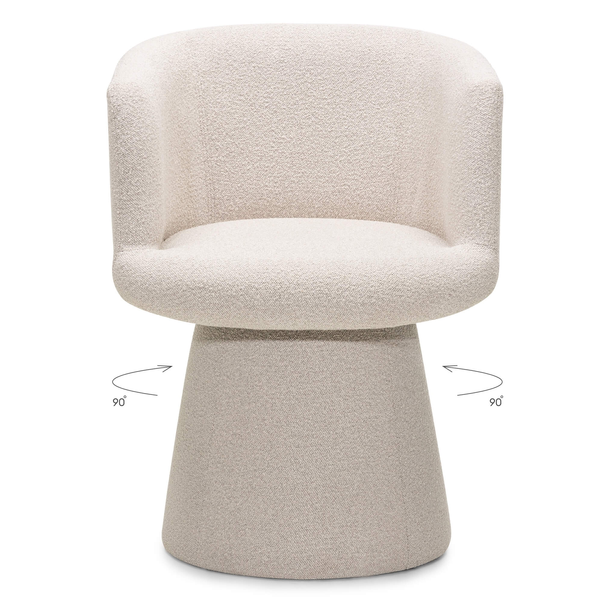 Otočné designové křeslo YATO, krémové