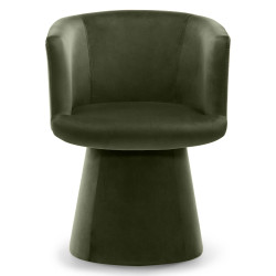 Otočné designové křeslo YATO MAGIC VELVET, tmavě zelené