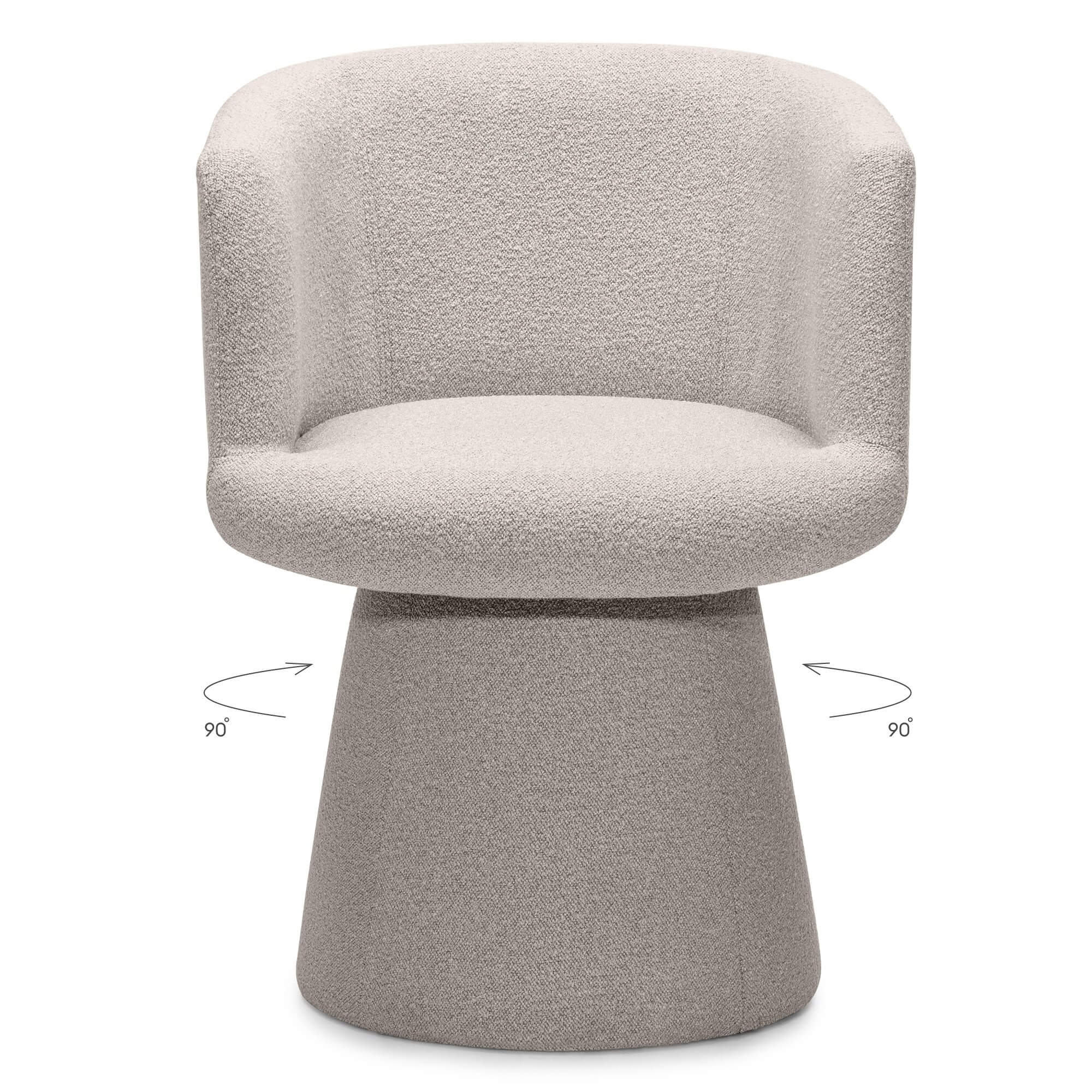 Otočné designové křeslo YATO, šedobéžové