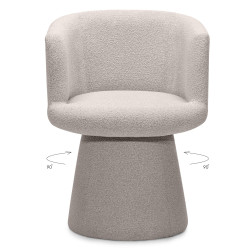 Otočné designové křeslo YATO, šedobéžové