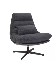 Otočné křeslo Felicia Raven – tmavě šedé