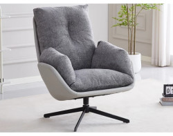 Otočné křeslo Modena, holubí šedá tkanina