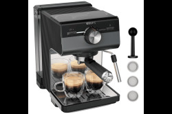 Pákový kávovar KRUPS Authentic+ XP384G10 Tmavě šedý/Černý