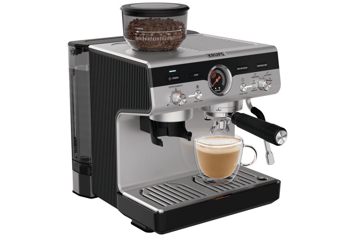 Pákový kávovar KRUPS Precision+ XP804T10 Hliníkový/Černý