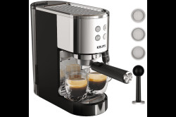 Pákový kávovar KRUPS Virtuoso+ XP444C10 Černý/Nerezový