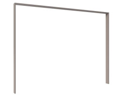 Paspartový rám k šatní skříni Düsseldorf, 273 cm, šedá sahara