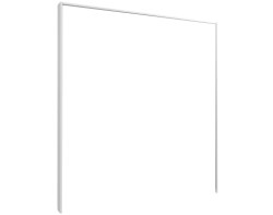 Paspartový rám k šatní skříni Emden, 185 cm, bílý