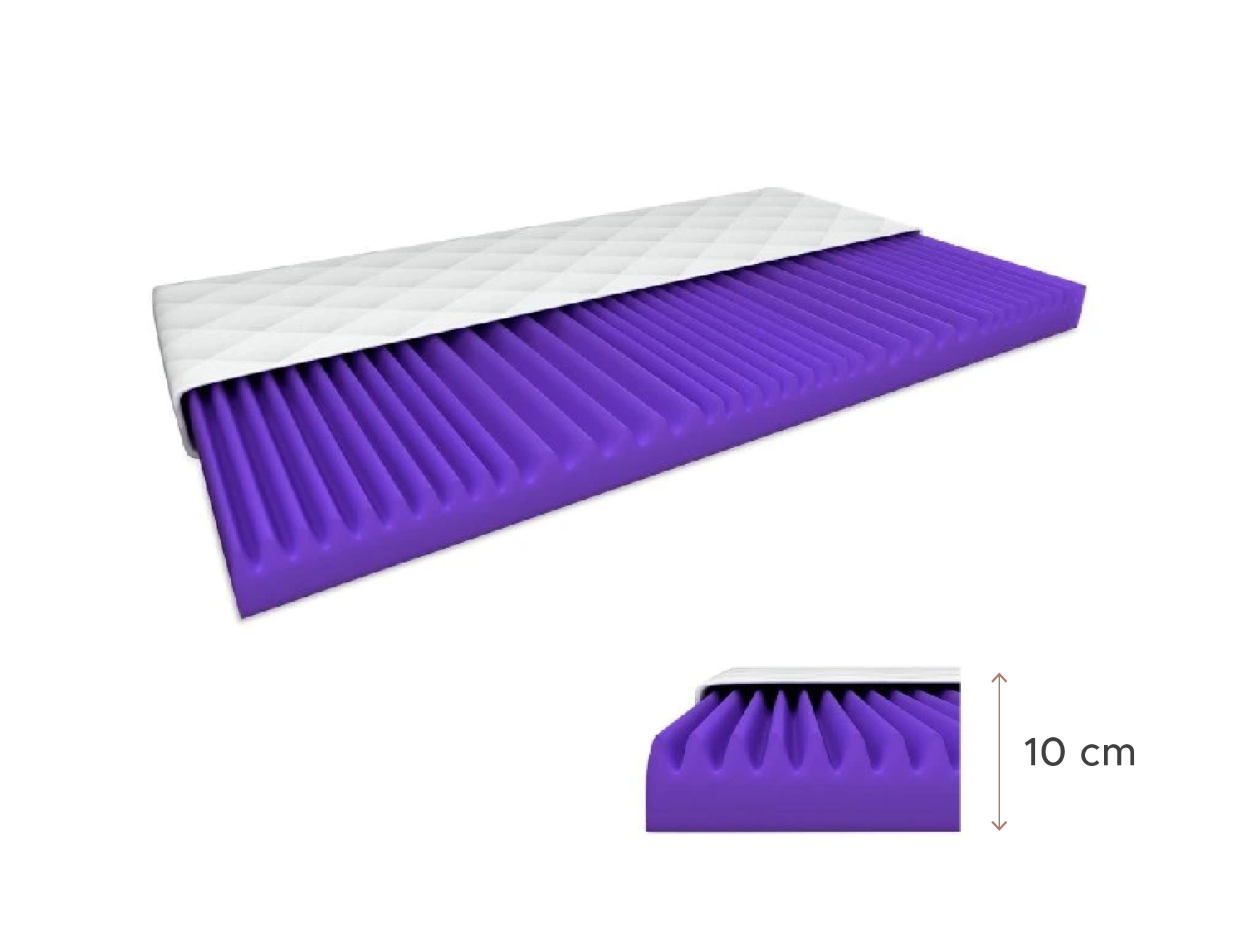 Pěnová matrace DELUXE 90 x 200 cm Ochrana matrace: BEZ chrániče matrace