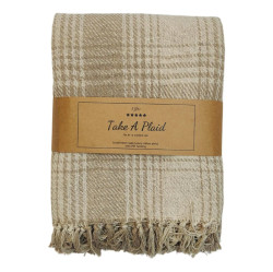 Pikniková deka TAKE A PLAID 160x160 cm, béžová