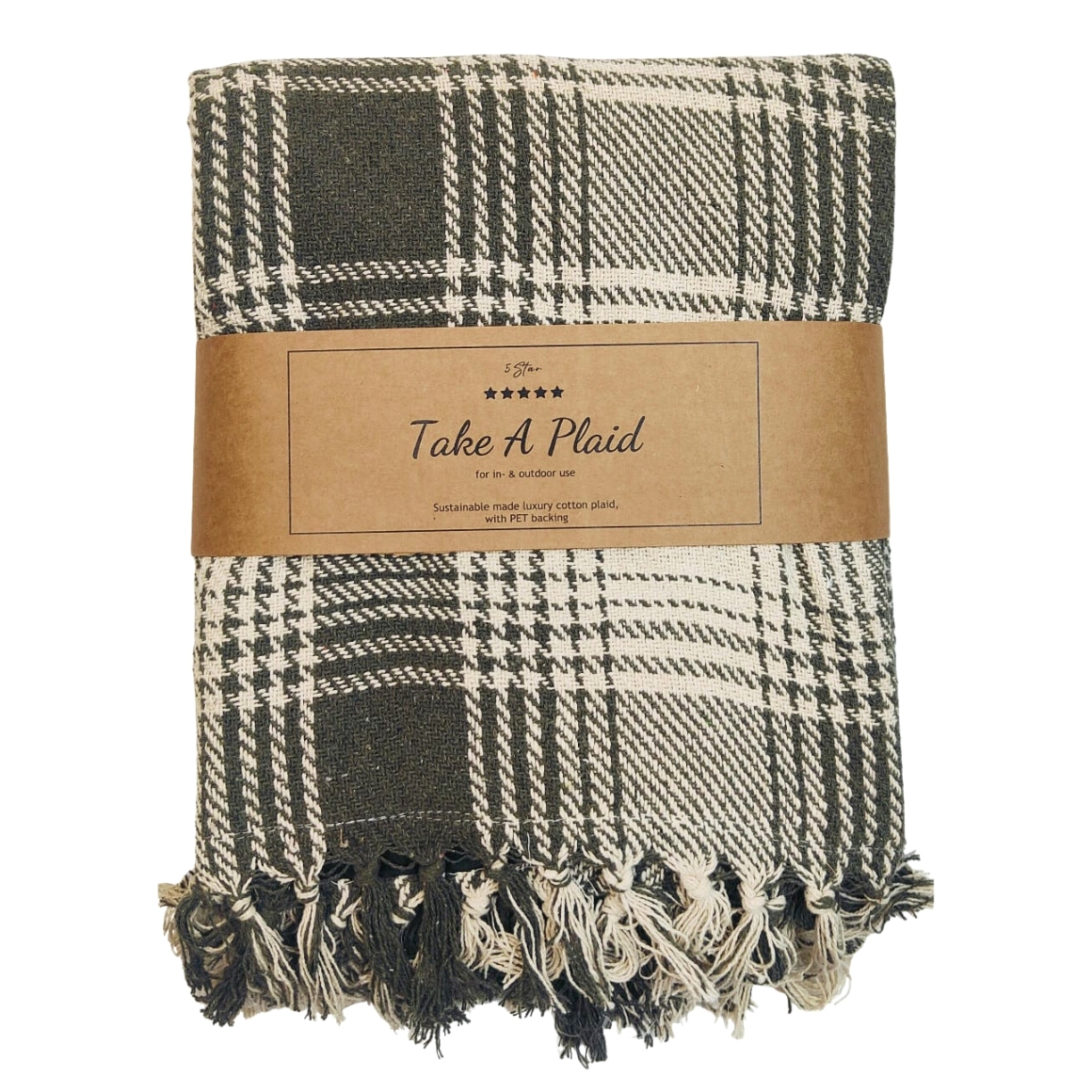 Pikniková deka TAKE A PLAID 160x160 cm, zelená