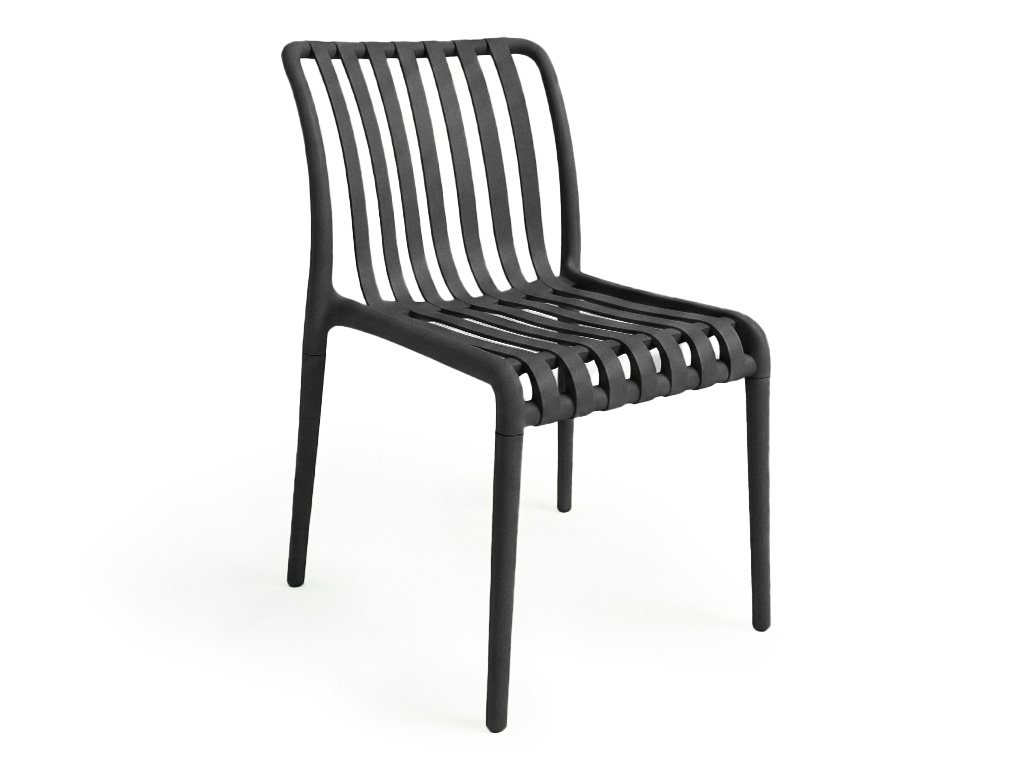 Plastová židle TREGO, antracitová