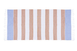 Plážová osuška FARAO 90 x 180 cm, hnědo-bílá