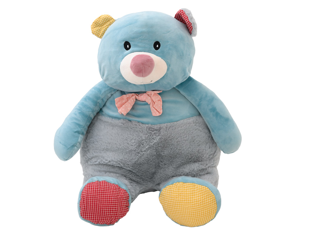Plyšový MEDVÍDEK BOB s dětskou dekou uvnitř modrý