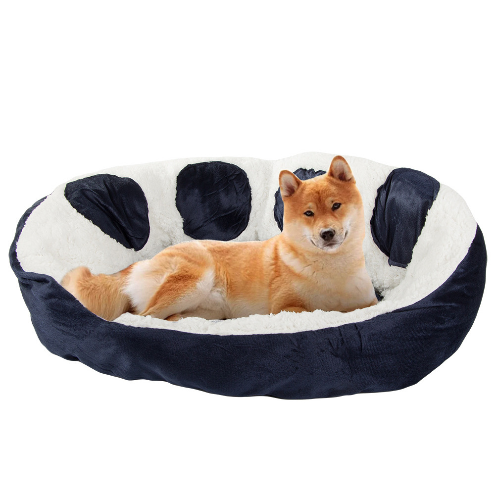 Plyšový pelíšek pro psa/kočku PAWNEST 60 cm, modrý