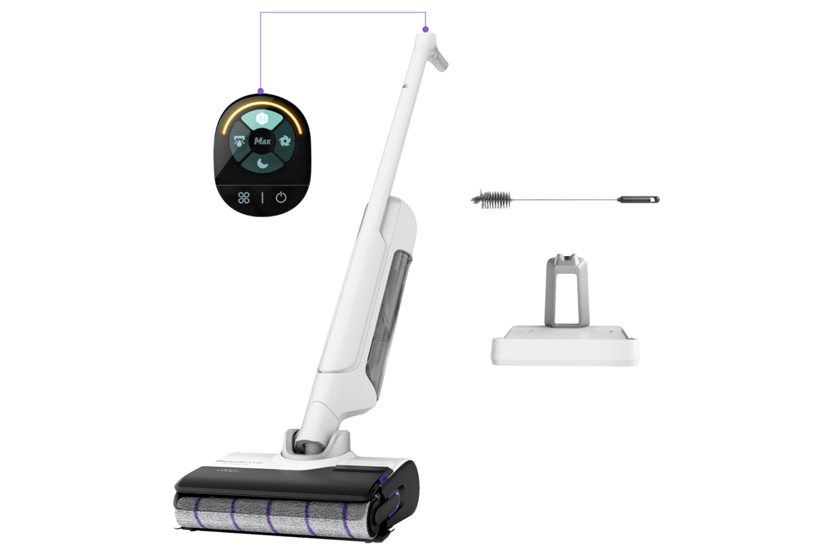 Podlahová myčka a víceúčelový vysavač 2v1 Rowenta X-Clean 10 AI Wet&Dry GZ7035WO Černá/Bílá